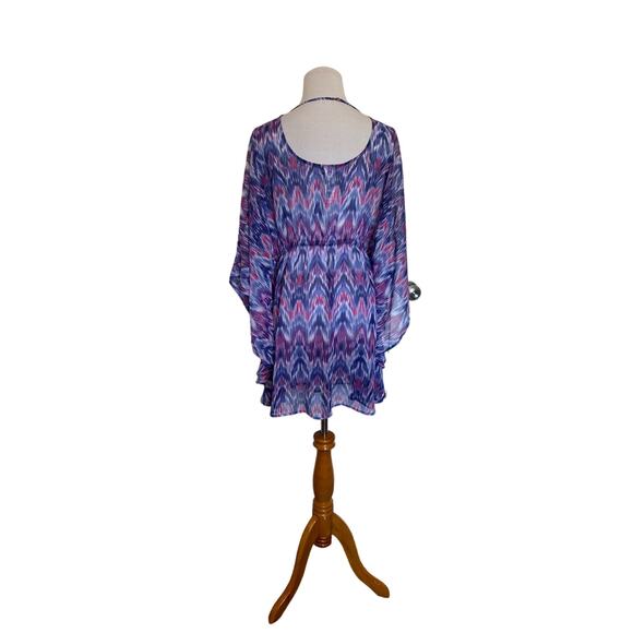 Tommy Bahama Ikat Mirage Lace-Front Tunic Swim Coverup - Picture 9 of 12